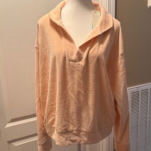 Soft Peach Collared Top